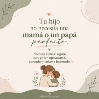 Criar no significa hacerlo todo bien✨🌿

Significa estar dispuesto a reparar, aprender y volver a intentarlo.

Nuestros hijos no necesitan padres perfectos. Necesitan vínculos en los que puedan sentirse seguros, incluso cuando se equivocan, se frustran o las cosas no salen como esperábamos.

Porque la seguridad emocional no nace de una crianza perfecta, sino de un vínculo suficientemente presente, sensible y disponible. 💛

Si pudieras regalarle una sola cosa a tu hijo para toda la vida, ¿qué sería? 💛

#psicocarojaime #psicologiainfantil #crianza #padresconscientes #psicologia