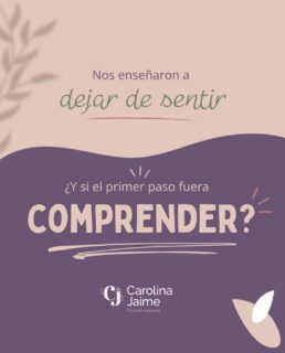 Nos enseñaron muchas veces que sentir demasiado era un problema…

Que había que dejar de estar tristes Controlar la ansiedad No enojarnos tanto Sentirnos bien lo antes posible
Y aunque es natural querer dejar atrás aquello que nos incomoda, las emociones no aparecen porque sí🌿
A veces llegan para señalarnos algo
Una necesidad Un límite Una pérdida Un cambio Algo que duele y necesita ser reconocido

Quizás no siempre necesitamos preguntarnos inmediatamente: “¿Cómo hago para dejar de sentir esto?”

Tal vez también podemos hacer una pausa y preguntarnos: ¿Qué intenta decirme esta emoción? 💭
Porque comprender lo que sentimos no significa quedarnos atrapados en una emoción. Significa aprender a relacionarnos con ella de una manera diferente💛

✨ ¿Qué emoción te cuesta más permitirte sentir?

#psicocarojaime #psicologia #ansiedad  #saludmental #emociones