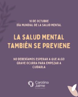 🧠💛 La salud mental también se previene. Muchas veces comenzamos a hablar de salud mental cuando el malestar ya es muy grande, cuando algo se ha desbordado o cuando sentimos que ya no podemos sostenerlo solos.

Pero cuidar nuestra salud mental también significa mirar antes.

Empieza desde la infancia, cuando enseñamos a reconocer lo que sentimos, a expresar aquello que nos incomoda, a poner límites y respetar los límites de otros.

También cuando construimos espacios donde pedir ayuda sea seguro, donde podamos hablar sin miedo a ser juzgados y donde los adultos sepamos escuchar y reconocer señales de alerta.

Prevenir no significa vivir con miedo ni intentar evitar todas las dificultades de la vida.
Significa crear condiciones que protejan, acompañen y permitan pedir ayuda a tiempo.

Y creo que esto es especialmente importante hoy✨

Lo que estamos viviendo como sociedad nos recuerda que la salud mental no puede ser un tema al que lleguemos solamente después de que algo grave ocurre.

‼️
Necesitamos hablar más de prevención.
Necesitamos educar
Necesitamos escuchar
Necesitamos construir espacios seguros
Y necesitamos hacer que pedir ayuda sea una posibilidad antes de llegar al límite

Porque cuidar la salud mental no es solamente intervenir cuando algo duele. También es actuar antes 🤍

Este 10 de octubre, Día Mundial de la Salud Mental, te invito a reflexionar: ¿Qué podemos hacer hoy para cuidar la salud mental de quienes tenemos cerca?✨

 #saludmental #diadelasaludmental #psicologíaclínica #psicología #prevencion #prevenciónsalud